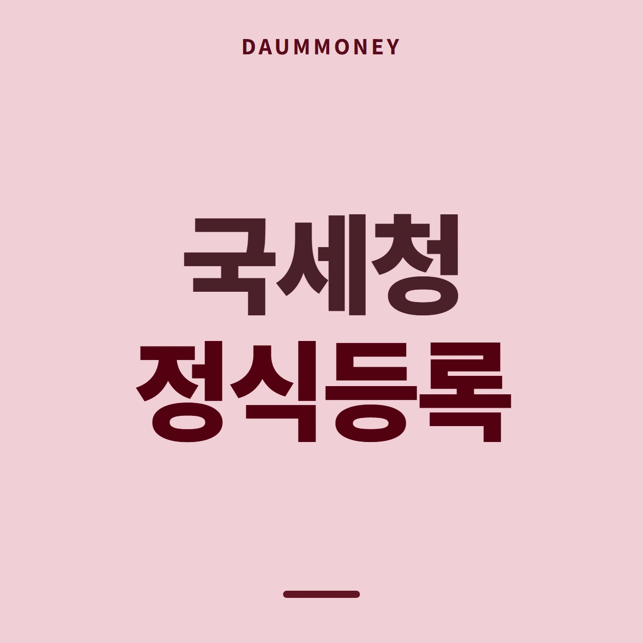 국세청 정식등록